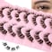 Alice Lash Clusters Diy Lashes Natural Look Cat Eye Clear Band Faux Mink Lashes Pack Wispy Fluffy 3D Curl False Eyelashes 56 Wisps