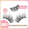 Ahrikiss Half Lashes, Lashes Natural Look 10 Pairs Volume Cat Eye Lashes 10Mm Wispy Lashes With Clear Band Short False Eyelashes Tb02