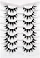 Pooplunch Manga Lashes False Eyelashes Doll Eye Natural Anime Lashes 8D Spiky Wispy Thick Faux Mink Eye Lash Strips 7 Pairs Pack