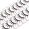 Losha Manga Lashes Fluffy Faux Mink Lashes Natural Look 10 Pairs Asian False Eyelashes Pack Look Like Individual Clusters (6D75)