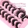 Jimire D Curl Faux Mink Lashes Fluffy Cat Eye 20Mm Long Dramatic Mink Lashes Bulk Wispy Full Volume False Eyelashes 7 Pairs Pack Look Like Extensions