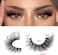 Ruairie False Eyelashes Fluffy Wispy Fake Eyelashes Pack Natural Cat Eye Lashes 20Mm Long 8D Dramatic False Lashes Strip 7 Pairs Fox Eye Lashes