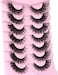 Ruairie False Eyelashes Fluffy Wispy Fake Eyelashes Pack Natural Cat Eye Lashes 20Mm Long 8D Dramatic False Lashes Strip 7 Pairs Fox Eye Lashes