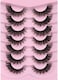 Ruairie False Eyelashes Fluffy Wispy Fake Eyelashes Pack Natural Cat Eye Lashes 20Mm Long 8D Dramatic False Lashes Strip 7 Pairs Fox Eye Lashes