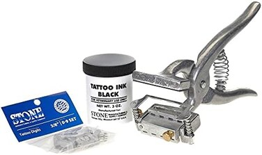 Stone Manufacturing 3/8 Tattoo Outfit With Ear Release Standard Black Ink