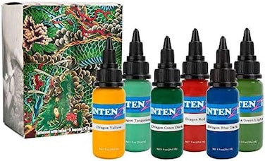Mario Barth Japanese Dragon Color Series Tattoo Ink (1Oz) -6 Bottles