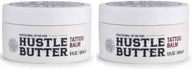 Hustle Butter Tattoo Aftercare Balm - Value Size 2Pk For New &amp; Older Tattoos - Safe While Healing - Essential Body Art Supplies Vegan No-Petroleum