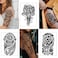 Yazhiji 36 Sheets Temporary Tattoos Stickers, 12 Sheets Fake Body Arm Chest Shoulder Tattoos For Men Or Women With 24 Sheets Tiny Black Tattoos