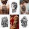 Yazhiji 36 Sheets Temporary Tattoos Stickers, 12 Sheets Fake Body Arm Chest Shoulder Tattoos For Men Or Women With 24 Sheets Tiny Black Tattoos