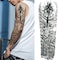 11 Sheets Nezar Maori Temporary Tattoo Sleeve For Men Adults Tiki Turtle Manta Waterproof Fake Tattoo Sleeves For Women Black Dragon Totem Tribal Military Long Full Sleeve Tattoos Temporary Stickers