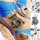 33 Sheets Outer Space Temporary Tattoos For Kids Boys Girl Women Men Adults Children, Geometry Astronaut Universe Fake Tattoo Star Moon Solar Syetem