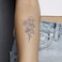 Inkbox Temporary Tattoos, Semi-Permanent Tattoo, One Premium Easy Long Lasting, Waterproof Temp Tattoo With For Now Ink - Lasts 1-2 Weeks, Peony Tattoo, 4 X 4 In, Amore