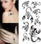 Yesallwas Black Bracelets Scorpion Totem Tattoo Stickers Temporary Tattoos Fake Tattoos 4 Sheets