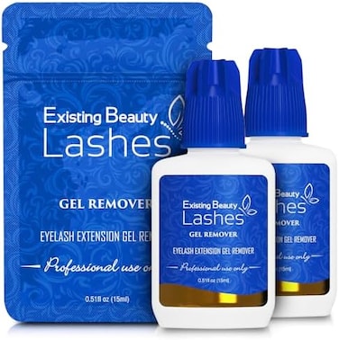 مزيل إطالة الرموش ومزيل الرموش من إيكسيستينج بيوتي لوصلات الرموش - مزيل غراء الرموش يذيب رموش صمغ تمديد الرموش 15 مل لكل قطعة
