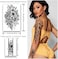 Yazhiji 40 Sheets Lasting Temporary Tattoos Large Flowers Collection Waterproof Temporary Fake Tattoo Stickers For Women And Girls.