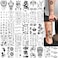 Coktak 64 Sheets Variety Tiny Waterproof Temporary Tattoos For Men Women, Moon Star Butterfly Birds Planets Fake Tattoos For Kids Adults, Arm Neck Face Letters Temp Tattoo Temporary Tatoos Sticker Set