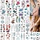 Coktak 64 Sheets Variety Tiny Waterproof Temporary Tattoos For Men Women, Moon Star Butterfly Birds Planets Fake Tattoos For Kids Adults, Arm Neck Face Letters Temp Tattoo Temporary Tatoos Sticker Set