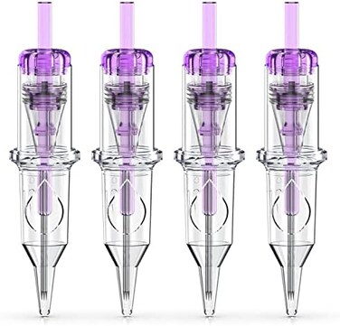 إبر خرطوشة الوشم ذات الثقب الدودي، 50 قطعة من إبر الوشم ذات الأحجام المختلطة للاستعمال مرة واحدة 3Rl 5Rl 7Rl 9Rl 11Rl بطانة مستديرة لخرطوشة قلم الوشم للمكياج الدائم (Rl)