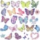 Ooopsiun Glitter Butterfly Temporary Tattoos For Girls -12 Sheets Butterfly Party Favors Decorations For Kids Women