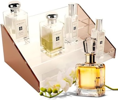 Moosy Life ml31 Rose Gold Perfume Organizer Holder, Display Stand, 3 Tiers, Moonlight Series