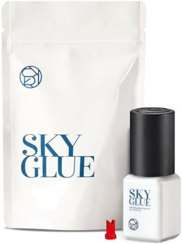 Sky Glue Super Strong D Eyelash Extension 5ml - Professional Black Bonding Adhesive For Long Lasting Semi Permanent Individual Lash Extensions - 3-4S Fast Drying / 4-6 Week Retention