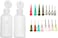 Zeyer 2Pcs Jagua Henna Temporary Tattoo Kit Applicator Bottles With 16 Tips Needles For Henna Tattoo Cone Tattoo Bottle Kits - Qty 2 &amp; 16 Tips