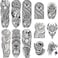 Leoars (Totem) - Full Sleeve Temporary Tattoos Totem Theme, Totem Half Arm Tattoos Temporary And Extra Large Full Arm Tattoo Sleeves For Men Women,12- Sheet