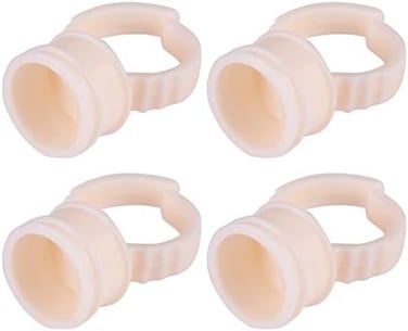 Yuyte 3 Types 100 Pcs Tattoo Ink Ring Silicone And Semi-Permanent, For Pigment Holder(02)
