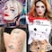 5 Sheets Hq Joker Tattoo Stickers For Women Men Adults, Halloween Temporary Tattoos Face Makeup Kit Set, Zombie Halloween Costume Ave Party Accessories, Prison Prisoner Inmate Fake Tattoos