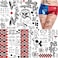 5 Sheets Hq Joker Tattoo Stickers For Women Men Adults, Halloween Temporary Tattoos Face Makeup Kit Set, Zombie Halloween Costume Ave Party Accessories, Prison Prisoner Inmate Fake Tattoos