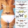 8 Sheets Belly Tattoos Stickers Temporary Fun Waist Cover Scar Female Tattoo Waterproof For Female Women And Girls