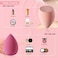 Duaiu 4 Pcs Makeup Sponge Set Beauty Sponge Foundation Blending Sponge, Flawless For Liquid, Cream, And Powder, Multi-Colored Makeup Sponges With Storage Box