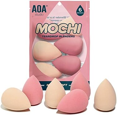Aoa Studio Collection Makeup Mochi Sponge Set Makeup Blender Latex Free And High-Definition Set Of 6 Makeup Blender For Powder Cream And Liquid Wonder Blender Beauty Cosmetic (6 Count)