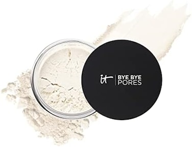 It Cosmetics Bye Bye Pores - Poreless Finish Airbrush Powder - Universal Translucent Shade - Contains Anti-Aging Peptides, Silk, Hydrolyzed Collagen &amp; Antioxidants - 0.23 Oz