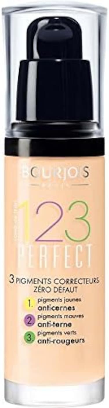 Bourjois Fond De Teint 123 Perfect Foundation For Women, 51 Vanille Clair, 1 Ounce