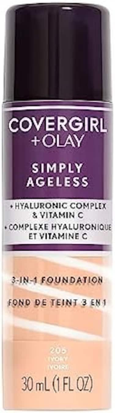 Covergirl+Olay Simply Ageless 3-In-1 Liquid Foundation Ivory, 1 Ounce (Packaging May Vary)