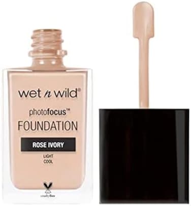 Wet N Wild Photo Focus Matte Liquid Foundation Rose Ivory, Vegan &amp; Cruelty-Free
