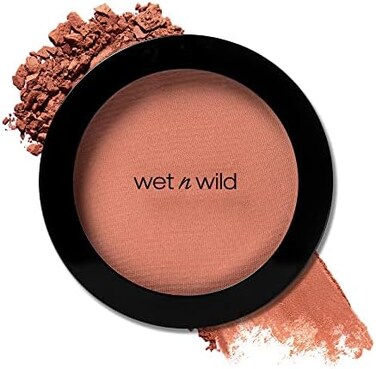 Wet N Wild Color Icon Blush, Effortless Glow &amp; Seamless Blend Infused With Luxuriously Smooth Jojoba Oil, Sheer Finish With A Matte Natural Glow, Cruelty-Free &amp; Vegan - Mellow Wine