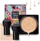 Nuibo Air Cushion Cc Cream Mushroom Head, Moisturizing Concealer Makeup Base, Primer Liquid Foundation Long Lasting With Two Mushroom Makeup Sponges Natural: