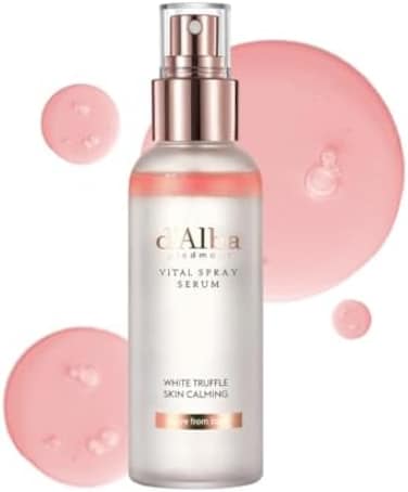 D'Alba Piedmont Italian White Truffle Vital Spray Serum, Vegan Skincare, Calming And Hydrating Facial Mist With White Truffles For Red And Sensitive Skin, Glow Serum, Surfactant Free, All In One Care