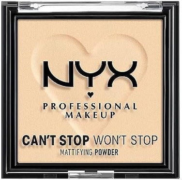 Nyx Professional Makeup Can'T Stop Won'T Stop Mattifying Powder, Matte Finish, Light