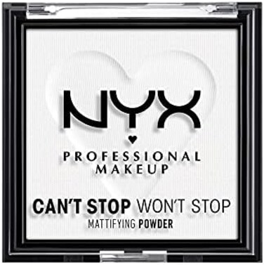 Nyx Professional Makeup Can'T Stop Won'T Stop Mattifying Powder, Matte Finish, Brightening Translucent