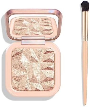 Face Highlighter Palette, Glossy Glitter Highlight Contouring Palette Natural Shiny Contour Makeup Illuminator Concealer Lasting Lightweight, By Ownest Beauty-Sun Glow