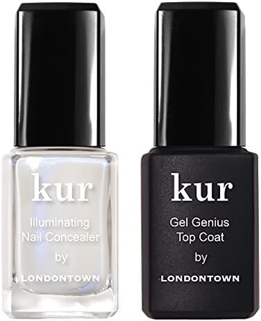 Londontown Kur Milky Nail Conceal &amp; Go Duo Set, Includes Milky Nail Illuminating Concealer &amp; Gel Genius Top Coat, 2 Piece Set, 0.4 Fl Oz