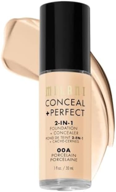 Milani Conceal + Perfect 2-In-1 Foundation -30ml, 00A Porcelaine