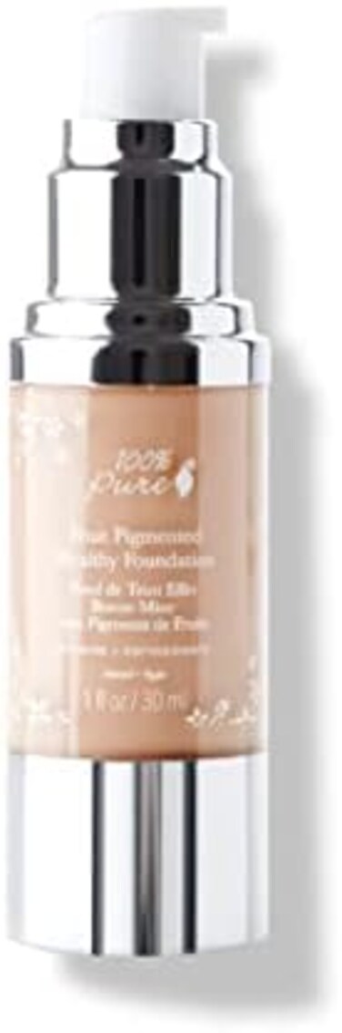 100% Pure (30ml, Sand) - Fruit Pigmented Healthy Foundation, Sand, Liquid Foundation Makeup, Anti-Ageing, Full Coverage, Matte Finish - 30ml