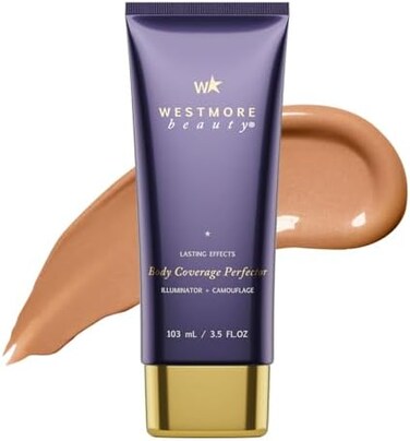 Westmore Beauty Skin Foundation Concealer, Body Makeup 3.5 Fl Oz (Golden Radiance, Cream) - Waterproof, Transfer-Resistant, Long-Lasting Coverage For Tattoo, Stretch Marks, Scars