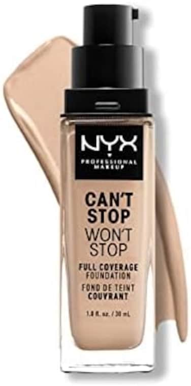 Nyx Professional Makeup Can'T Stop Won'T Stop Full Coverage Foundation, Long Lasting, Waterproof, Vegan Formula, Matte Finish, Shade: Light Ivory