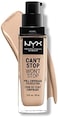 Nyx Professional Makeup Can'T Stop Won'T Stop Full Coverage Foundation, Long Lasting, Waterproof, Vegan Formula, Matte Finish, Shade: Light Ivory