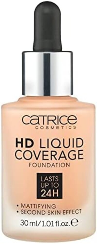 Catrice, Hd Liquid Coverage Foundation, High &amp; Natural Coverage, Vegan &amp; Cruelty Free (035, Natural Beige), 30 ml (Pack Of 1)